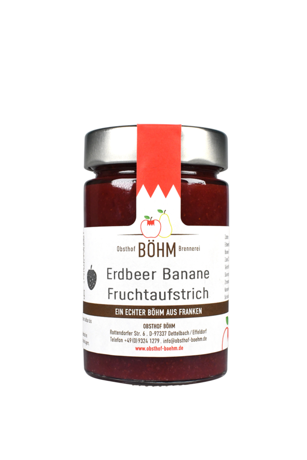 Erdbeer Bananen Fruchtaufstrich 250 g - Obsthof Böhm