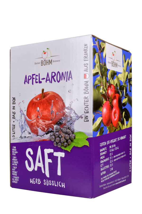 Apfel Aronia Saft 5 l, Bag in Box – Bild 2